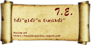 Téglás Euniké névjegykártya